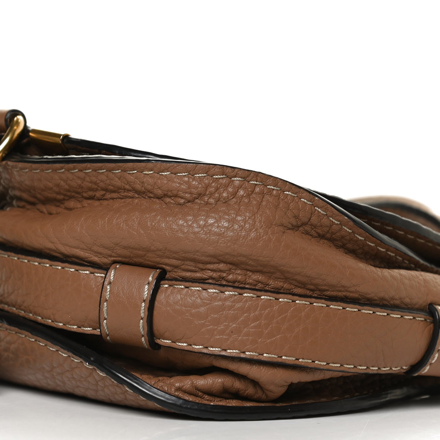 Chloe Calfskin Mini Marcie Round Crossbody Bag Nut 9 of 11