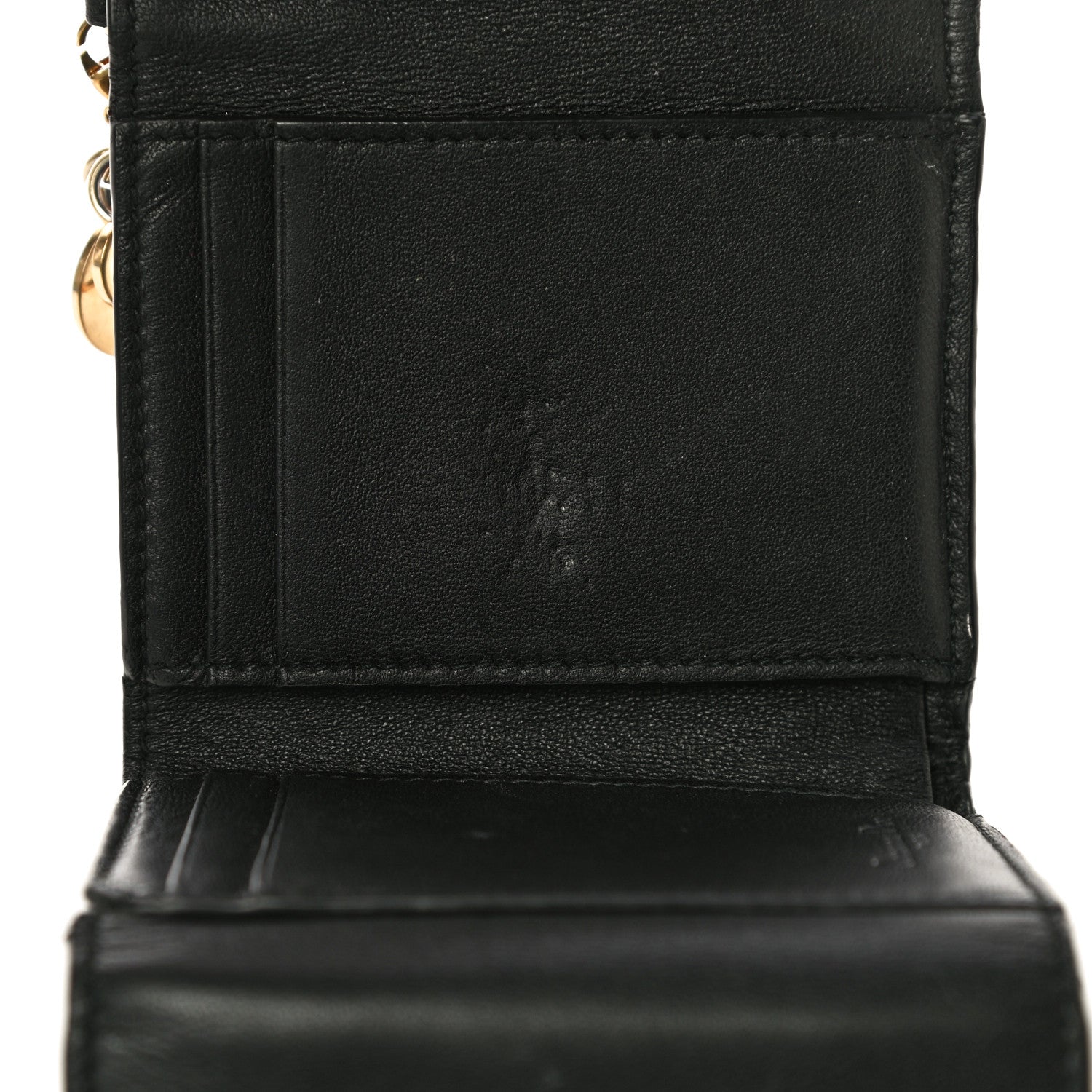 Christian Dior Lambskin Cannage Lady Dior Lotus Wallet Black 11 of 15