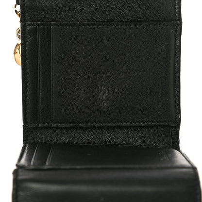 Christian Dior Lambskin Cannage Lady Dior Lotus Wallet Black 11 of 15