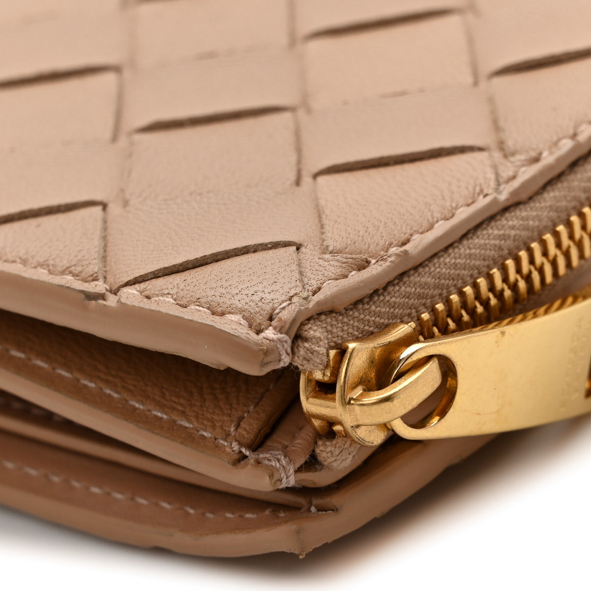 Bottega Veneta Nappa Intrecciato Small Bi-fold Zip Wallet Porridge 8 of 11