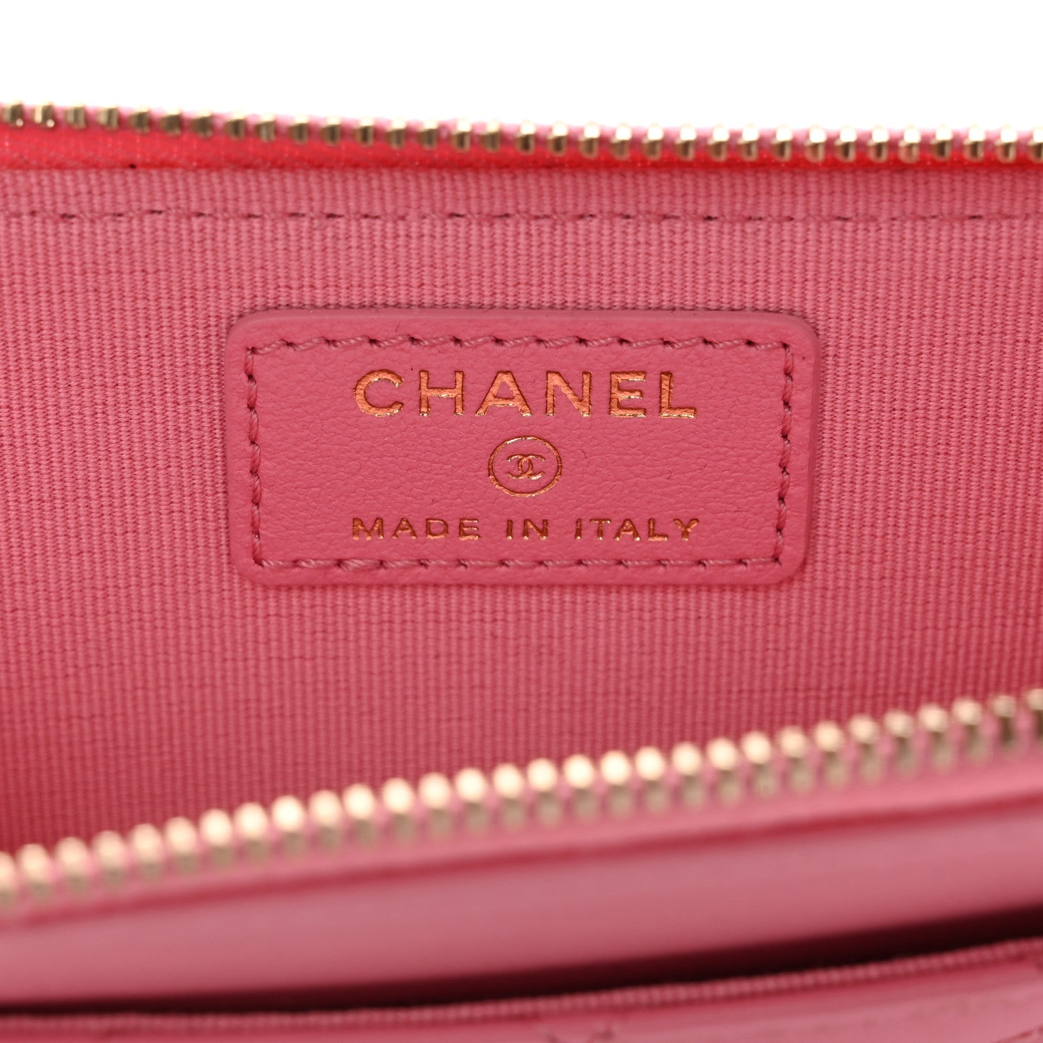 Chanel Lambskin Quilted CC Zip Around Card Holder Pink 6 of 9