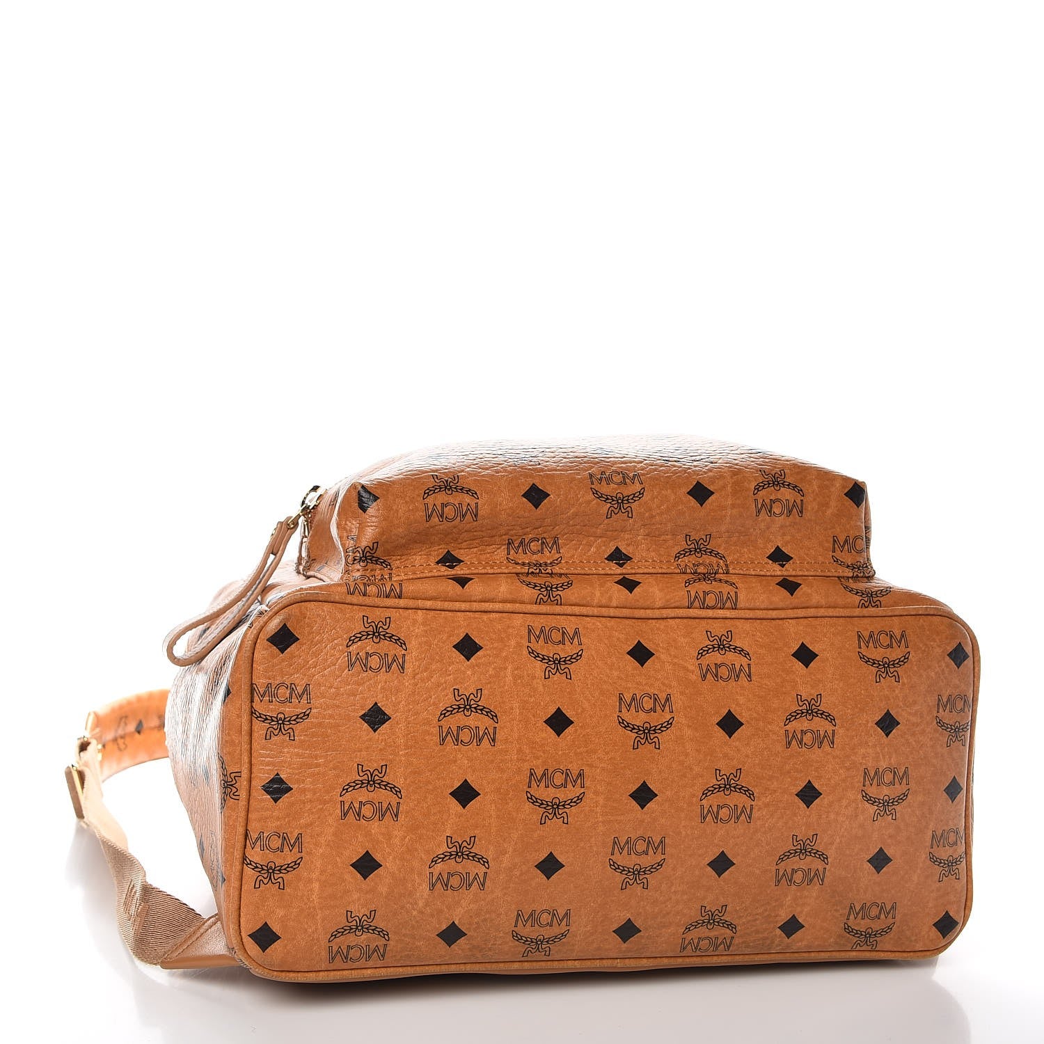 MCM Visetos Crown Stud Medium Stark Backpack Cognac 313441