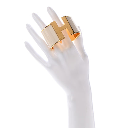 Hermes Enamel Extra Wide Clic Clac H Bracelet PM Blanc Percale 2 of 7