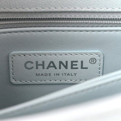 Chanel Iridescent Caviar Quilted Mini Coco Handle Flap Light Blue 6 of 11