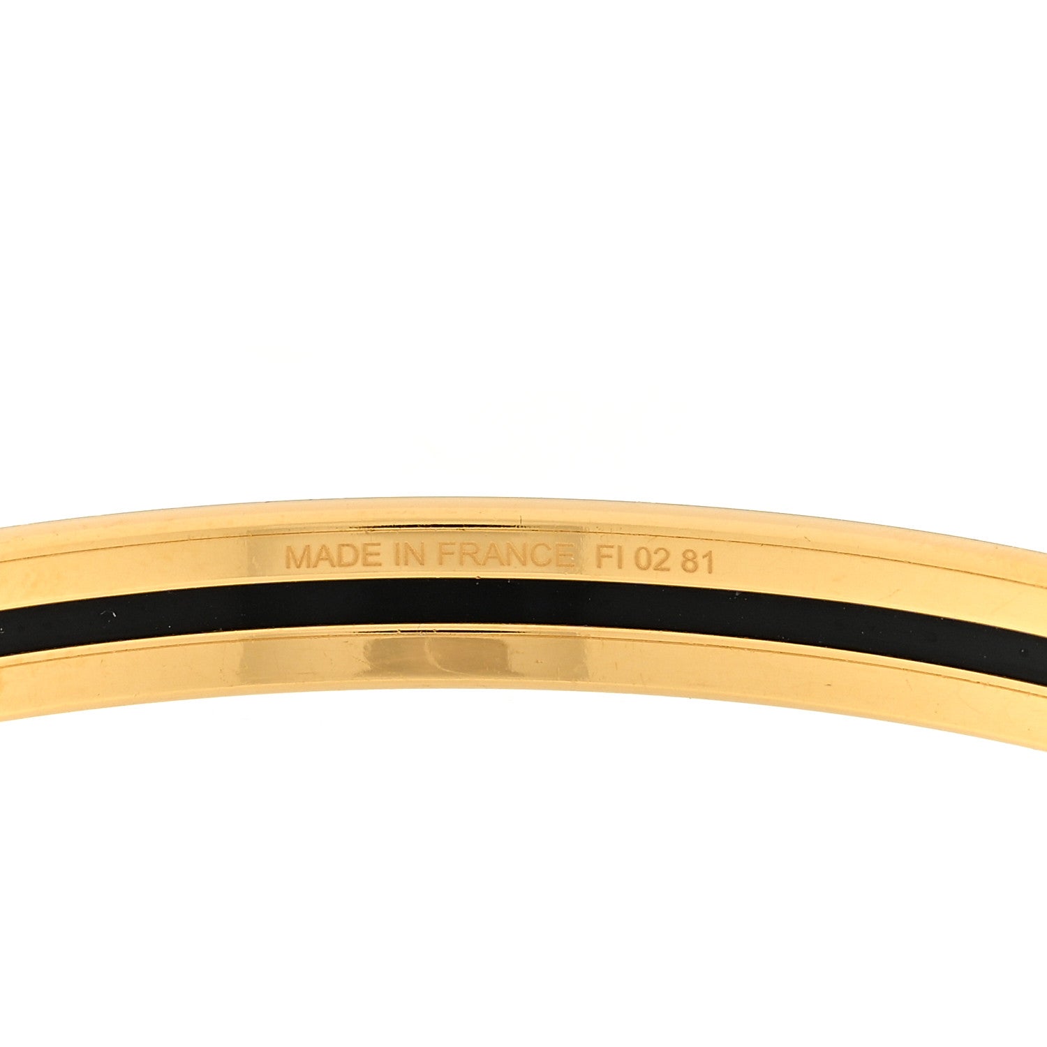 Hermes Enamel Printed Extra Narrow Bracelet Craie 3 of 3