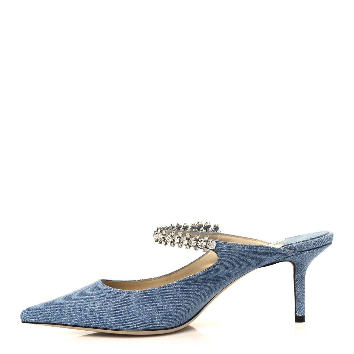 Jimmy Choo Denim Crystal Bing 65 Pumps 37.5 Blue 1 of 8