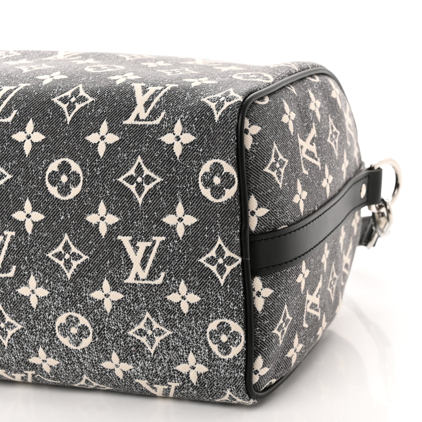 Denim Monogram Jacquard Speedy Bandouliere 25 Black