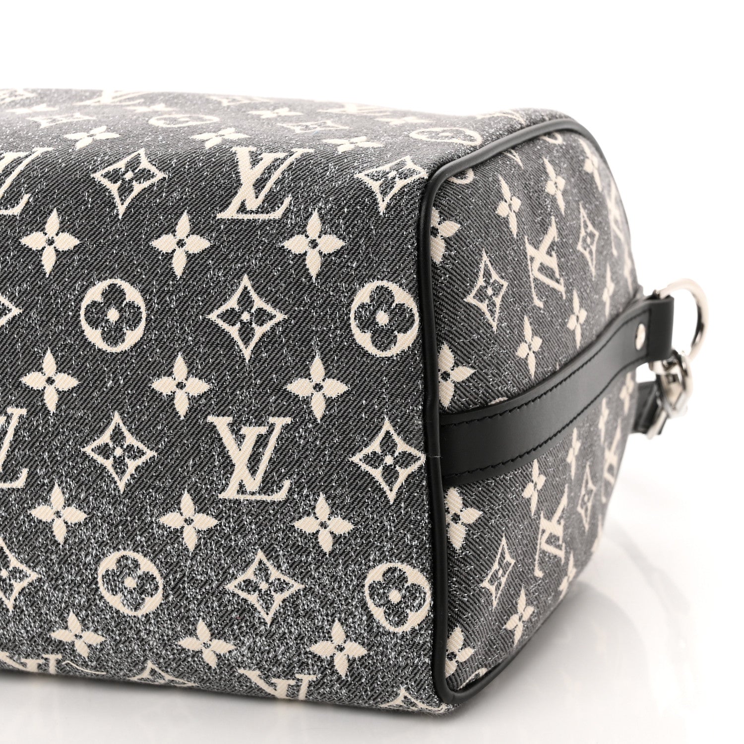 Louis Vuitton Denim Monogram Jacquard Speedy Bandouliere 25 Black 10 of 10