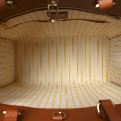 Louis Vuitton Raffia Calfskin Monogram Giant Onthego MM Tan 5 of 10