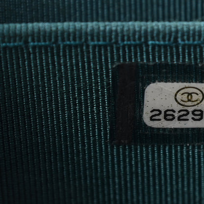 Chanel Caviar Quilted Zip Coin Purse Wallet Dark Turquoise 8 of 8