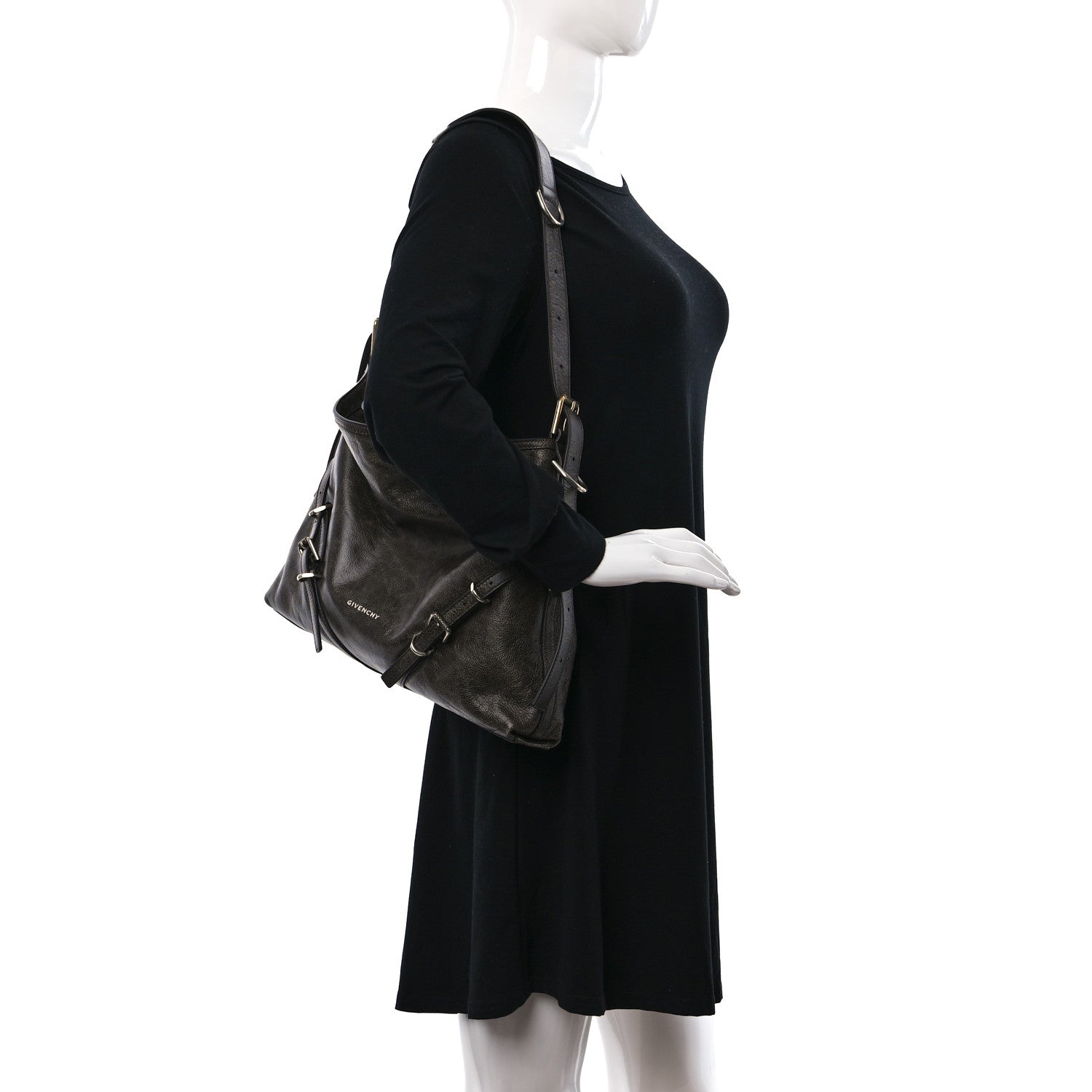 Givenchy Tumbled Calfskin Medium Voyou Bag Walnut Brown 2 of 11