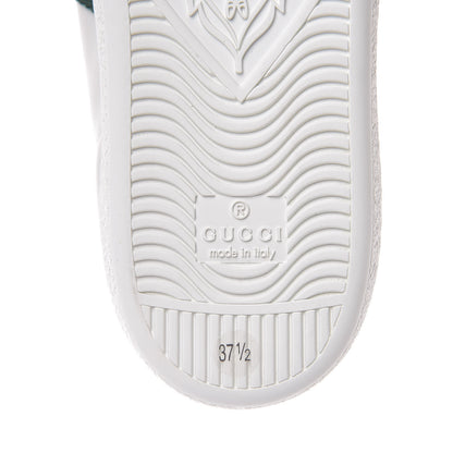 Gucci Calfskin Crocodile Web Womens Ace Sneakers 37.5 White Green 8 of 10