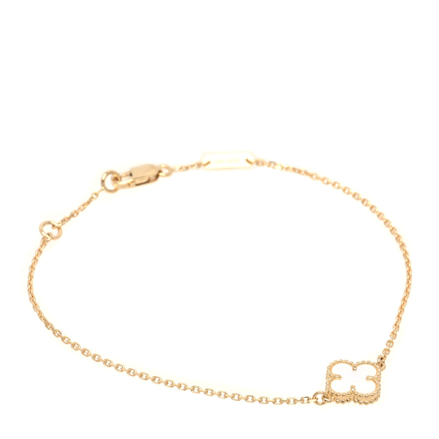 18K Yellow Gold Mother of Pearl Sweet Alhambra Bracelet