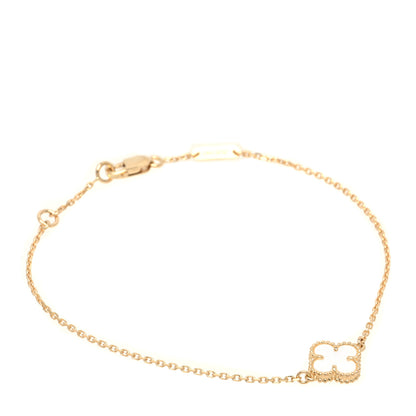 Van Cleef & Arpels 18K Yellow Gold Mother of Pearl Sweet Alhambra Bracelet 1 of 5