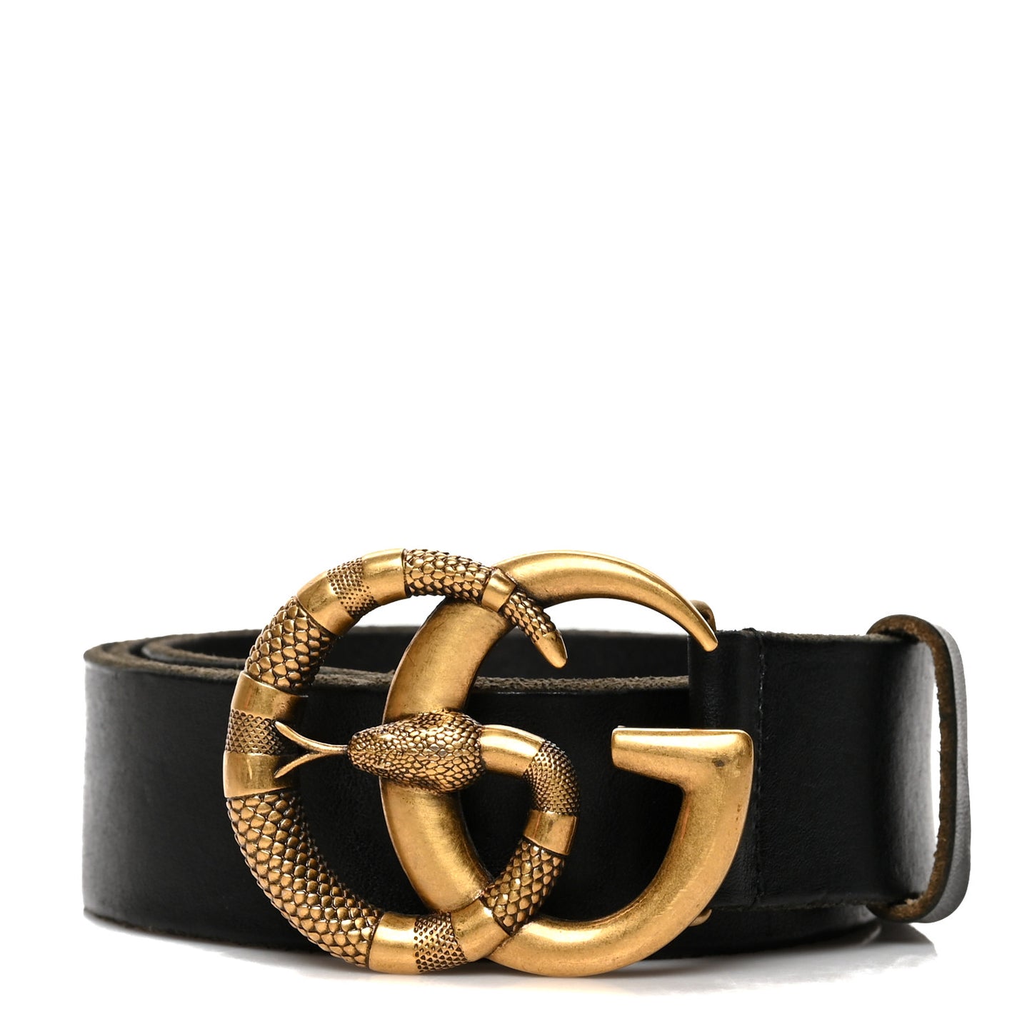 Faded Calfskin Snake Double G 40mm Belt 95 38 Black