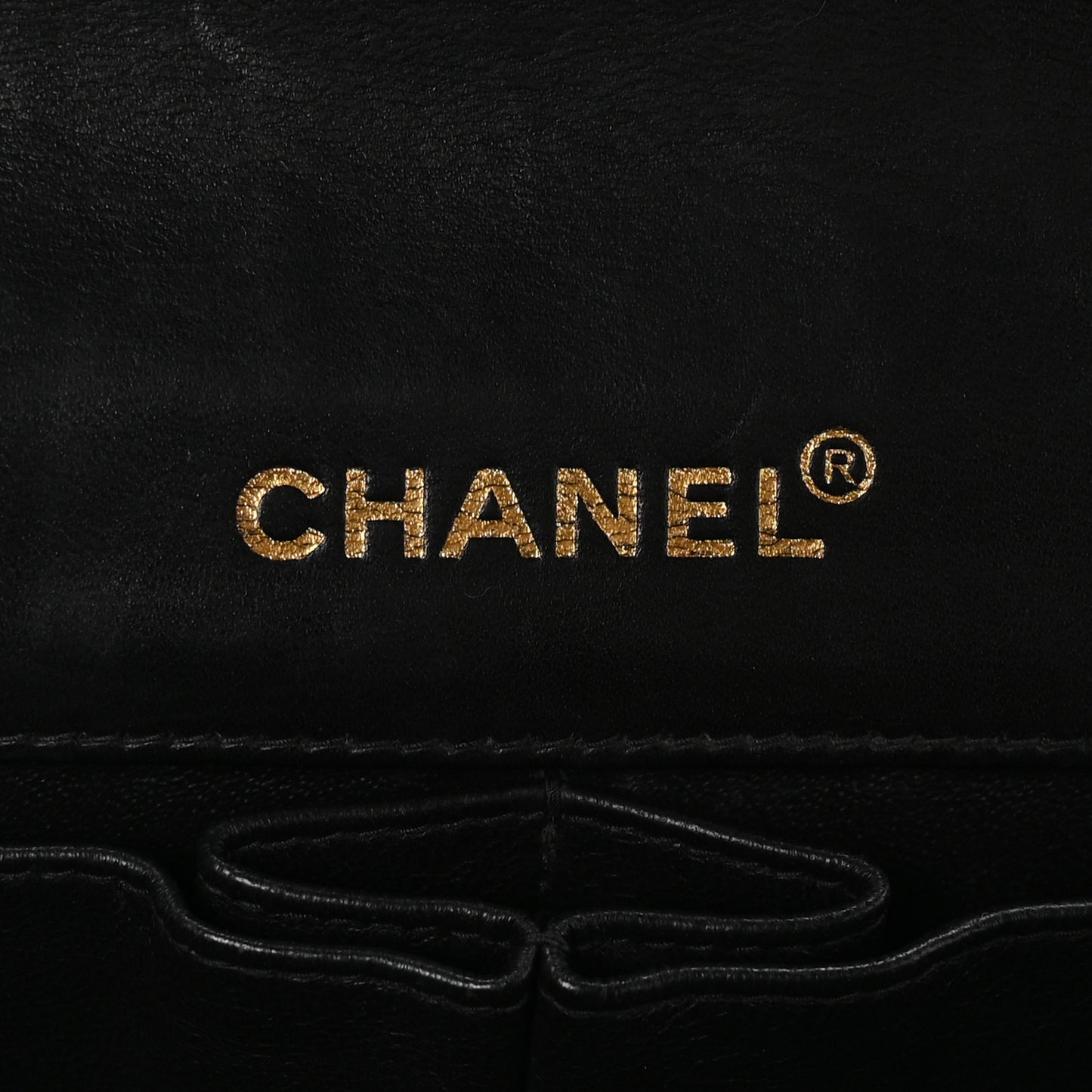 Lambskin East West Chocolate Bar Flap Black