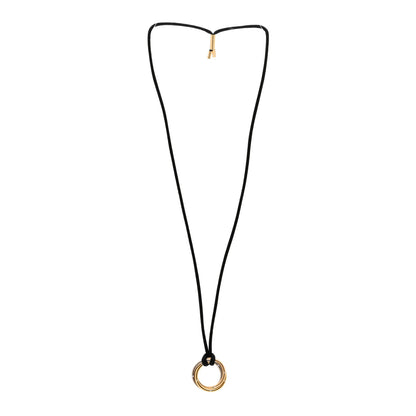 Cartier 18K Pink Yellow White Gold Diamond Trinity Cord Necklace 3 of 4