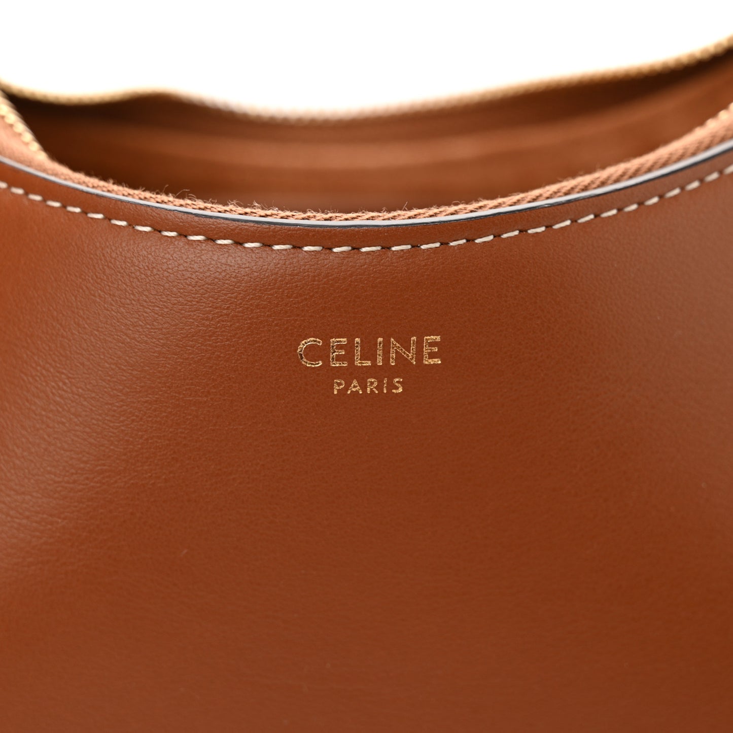 Smooth Calfskin Medium Strap Ava Shoulder Bag Tan