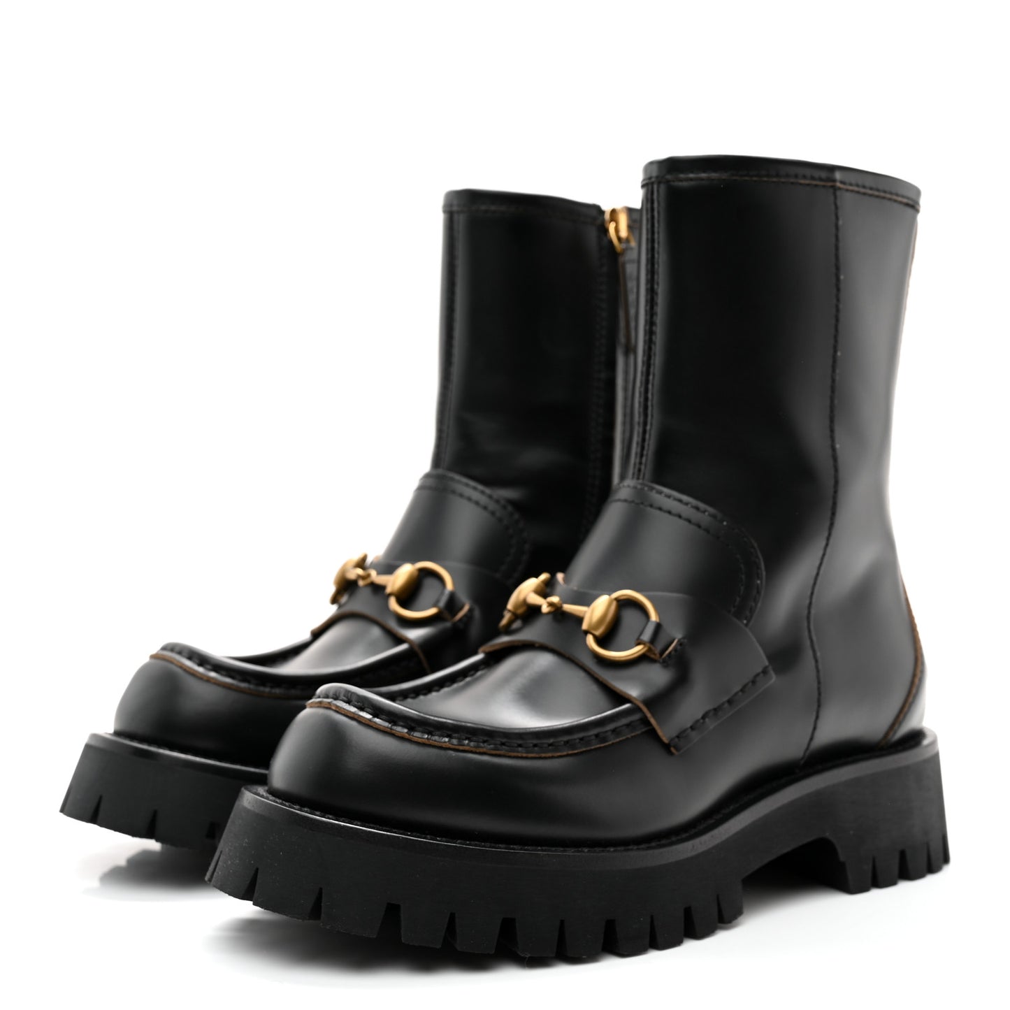 Cordovan Lux Womens Harald Horsebit 25mm Platform Boots 36 Black