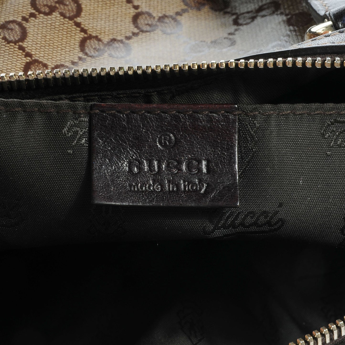 Crystal Monogram Duchessa Small Boston Bag Brown