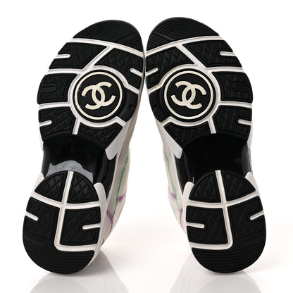 Chanel Wool Suede Calfskin CC Sneakers 36 Multicolor 5 of 8