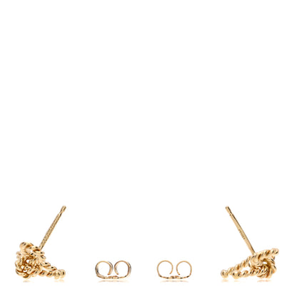 Tiffany 18K Yellow Gold Twist Bow Earrings 3 of 4