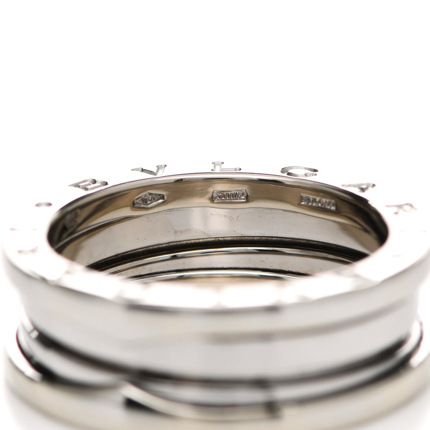 18K White Gold B.Zero1 Three-Band Ring 55 7.25