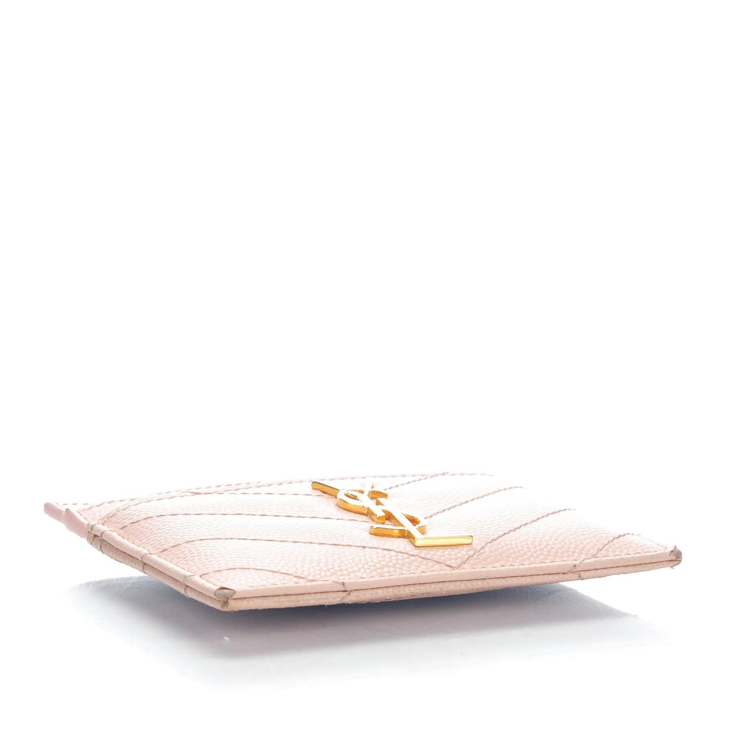Grain De Poudre Matelasse Chevron Card Case Pale Blush