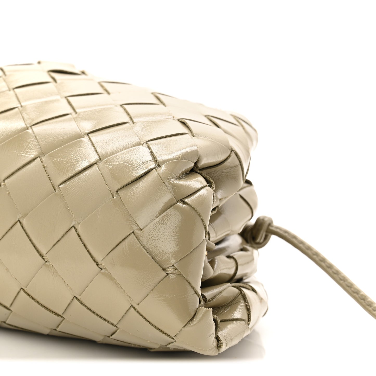 Patent Intrecciato The Mini Pouch Travertine