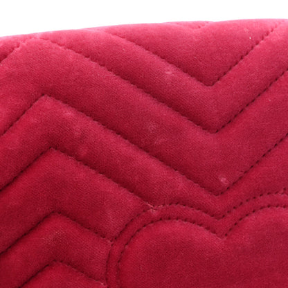 Gucci Velvet Matelasse Small GG Marmont Shoulder Bag Light Raspberry Rose 13 of 16