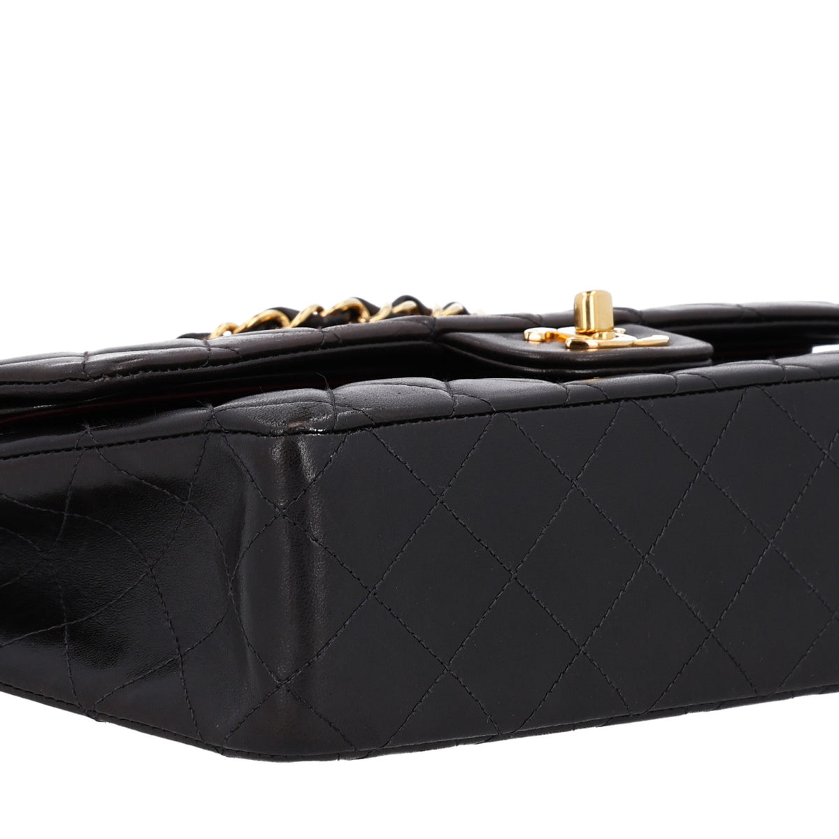 Chanel Lambskin Quilted Medium Double Flap Black 10 of 11