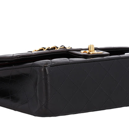 Chanel Lambskin Quilted Medium Double Flap Black 10 of 11
