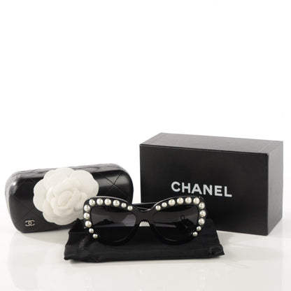 Chanel Pearl Butterfly Sunglasses S0116 Black 5 of 5