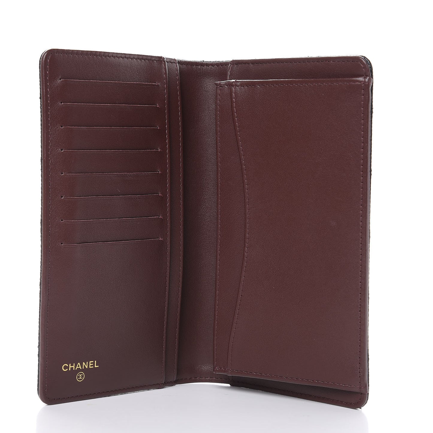 Caviar Quilted Yen Wallet Black