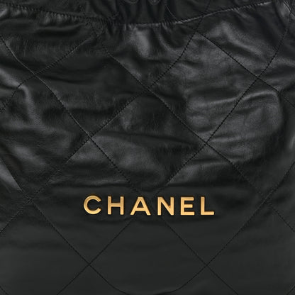 Chanel Shiny Calfskin Quilted Chanel 22 Black 9 of 11