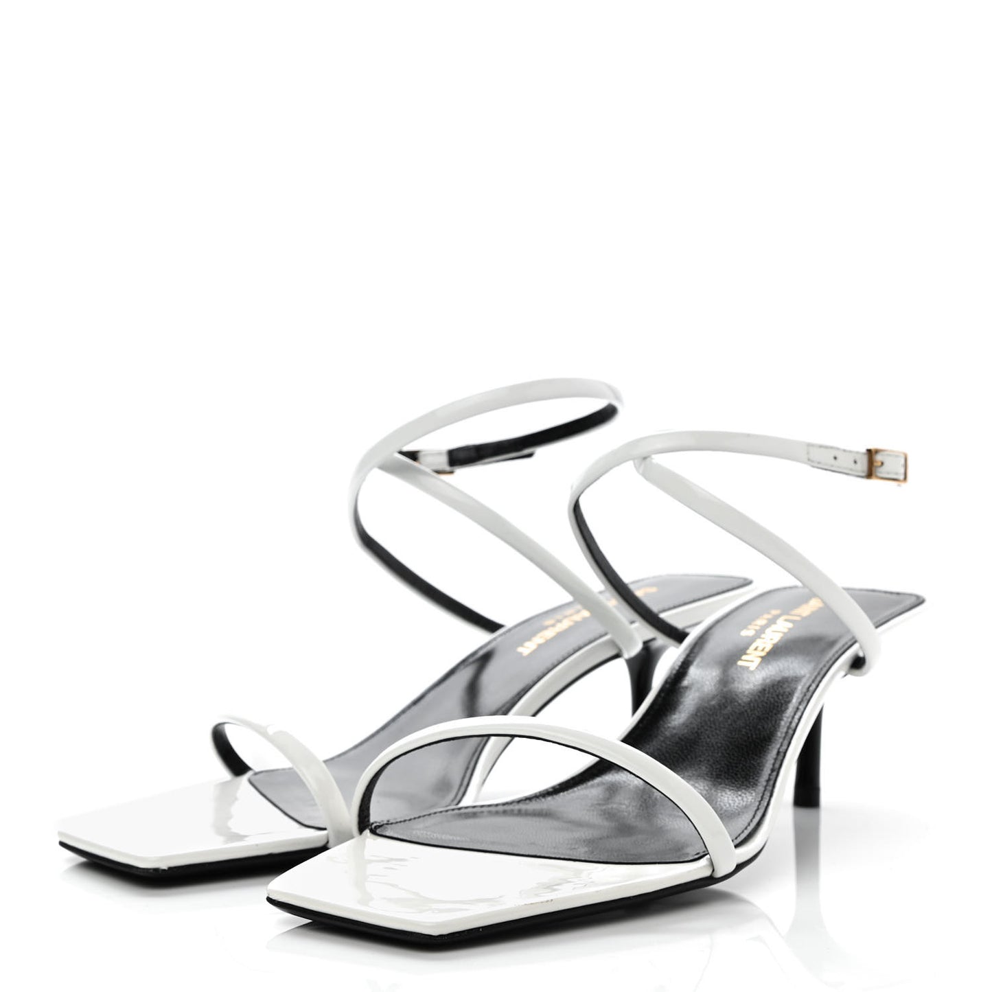 Calfskin Patent Nuit 55 Sandals 37 Bright White