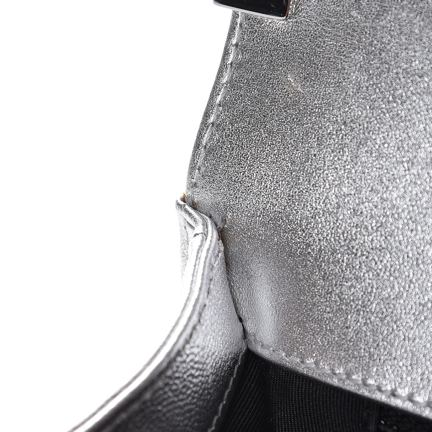 Chanel Metallic Patent Quilted New Medium Boy Flap Silver 9 of 12