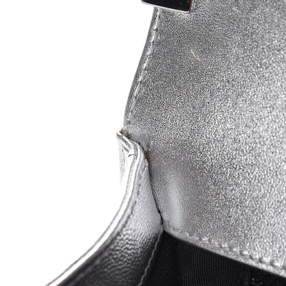 Chanel Metallic Patent Quilted New Medium Boy Flap Silver 9 of 12