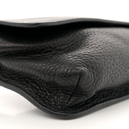 Gucci Pebbled Calfskin Soho Flap Belt Bag Black 9 of 13