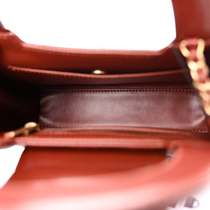 Chanel Shiny Aged Calfskin Quilted Nano Kelly Shopper Brown 5 of 11
