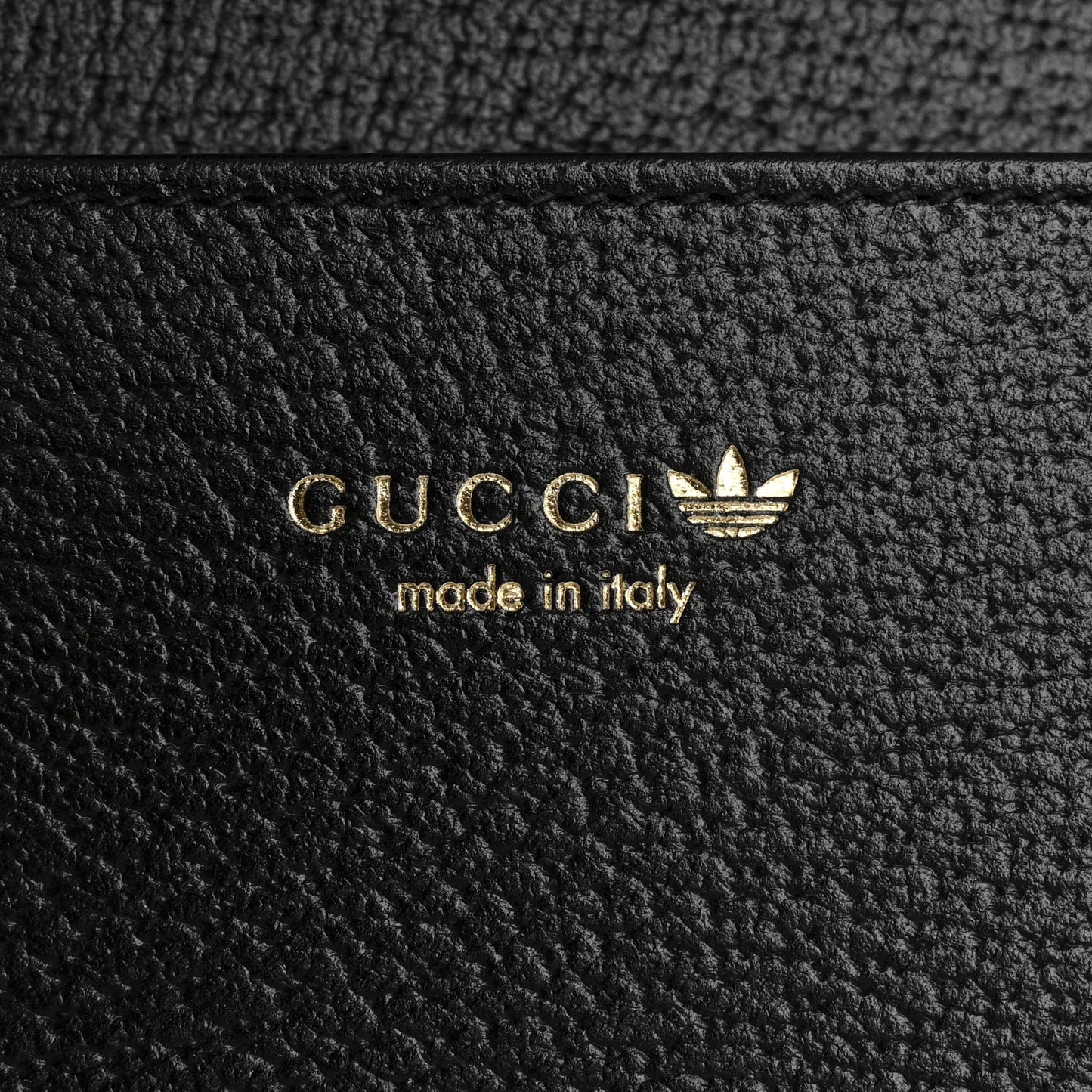 X ADIDAS Monogram Textured Dollar Calfskin Trefoil Embossed Wallet On Chain Blue