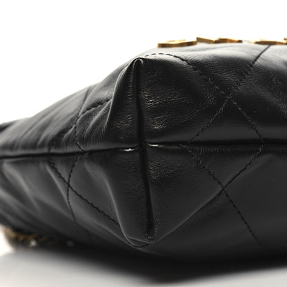Chanel Shiny Calfskin Quilted Mini Chanel 22 Black 9 of 11