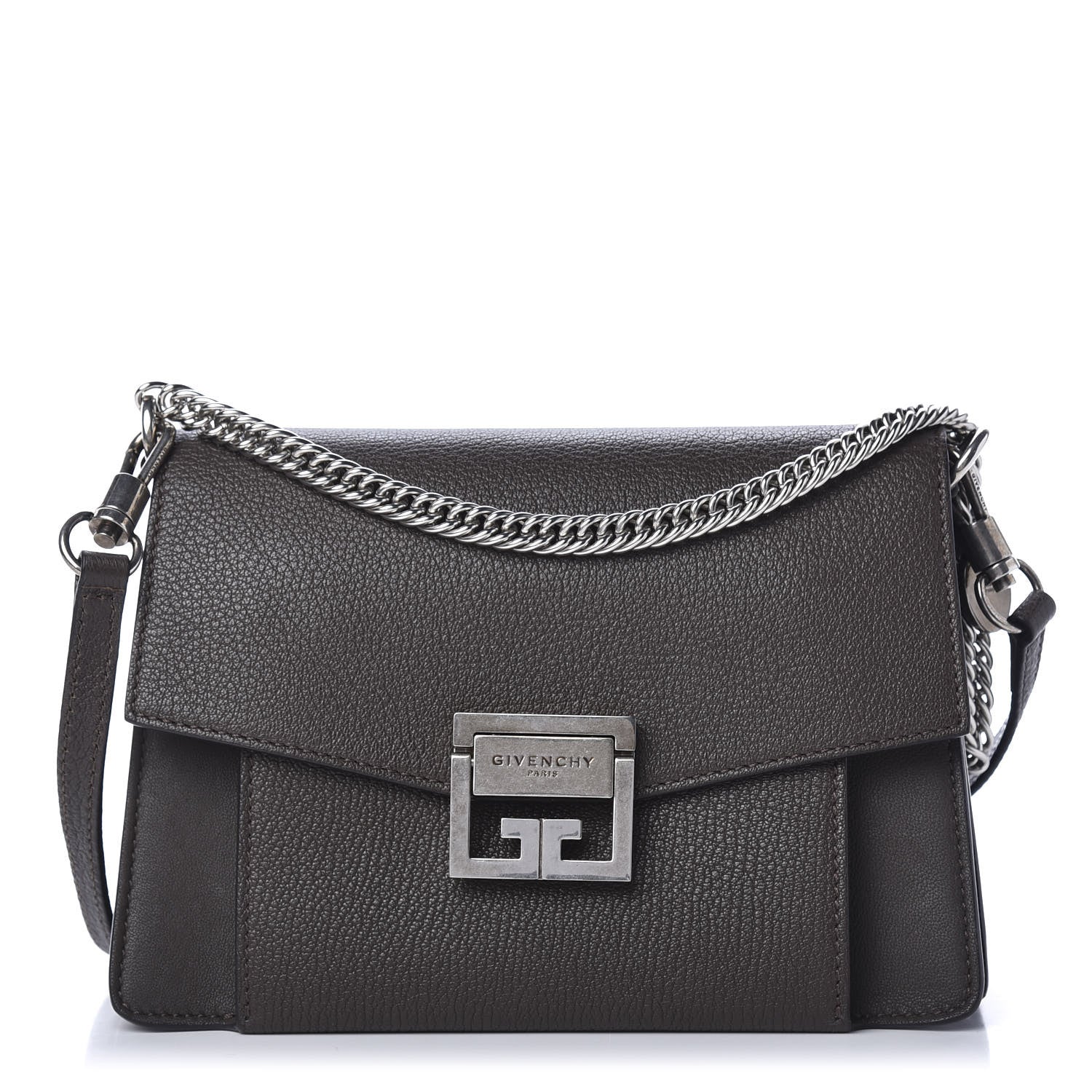 Givenchy Goatskin Small GV3 Shoulder Bag Heather Grey 1 of 9