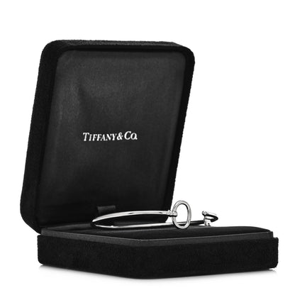 Tiffany 18K White Gold Keys Wire Bracelet 4 of 4