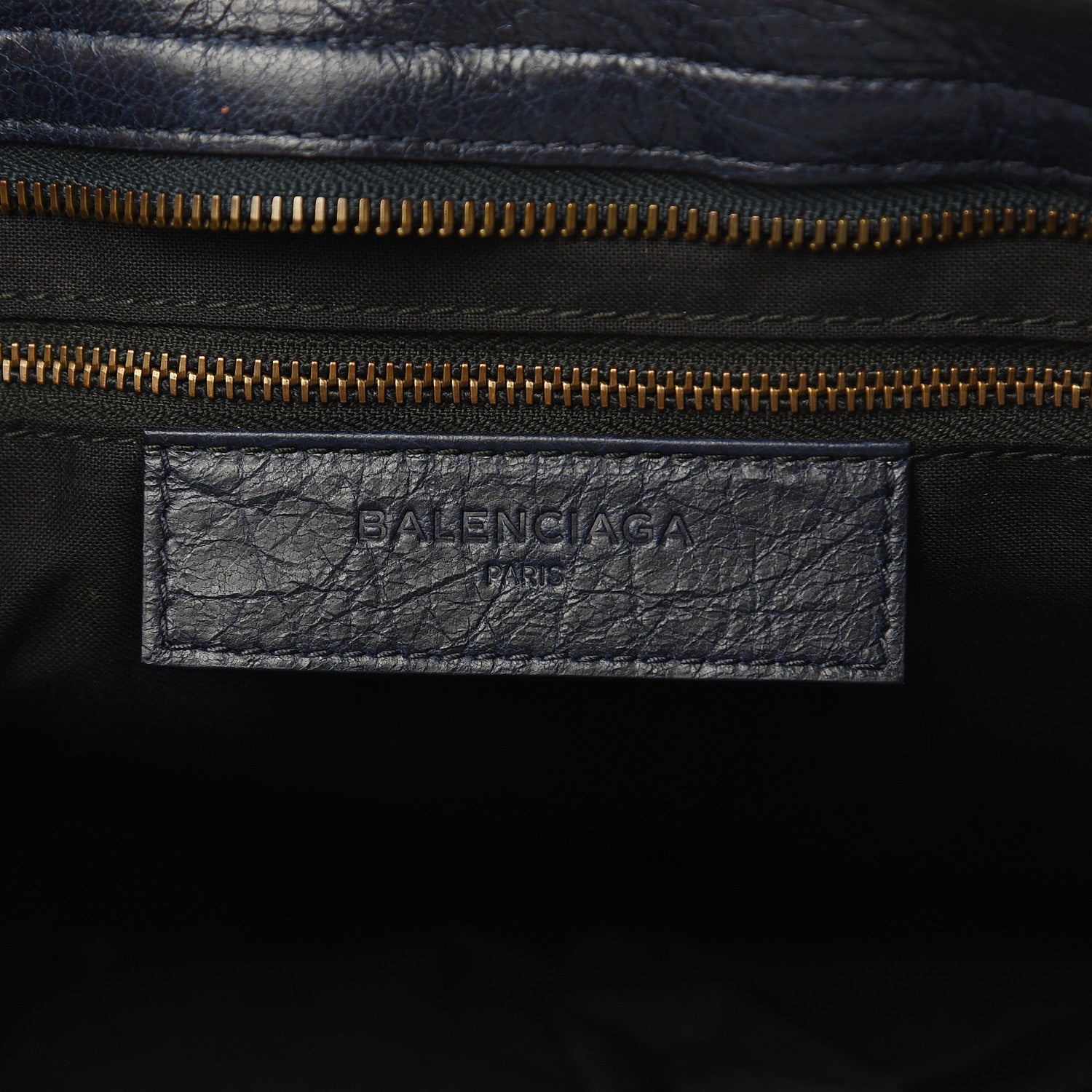 Balenciaga Cuir Arena Striped Classic Hardware City Bleu Nuit Rouge 6 of 9