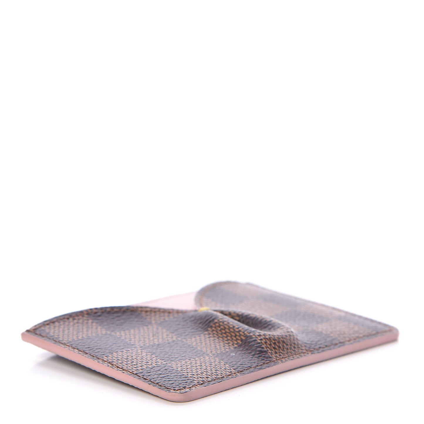 Damier Ebene Caissa Card Holder Rose Ballerine