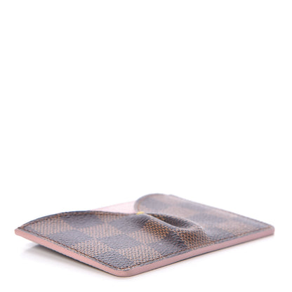 Louis Vuitton Damier Ebene Caissa Card Holder Rose Ballerine 4 of 9
