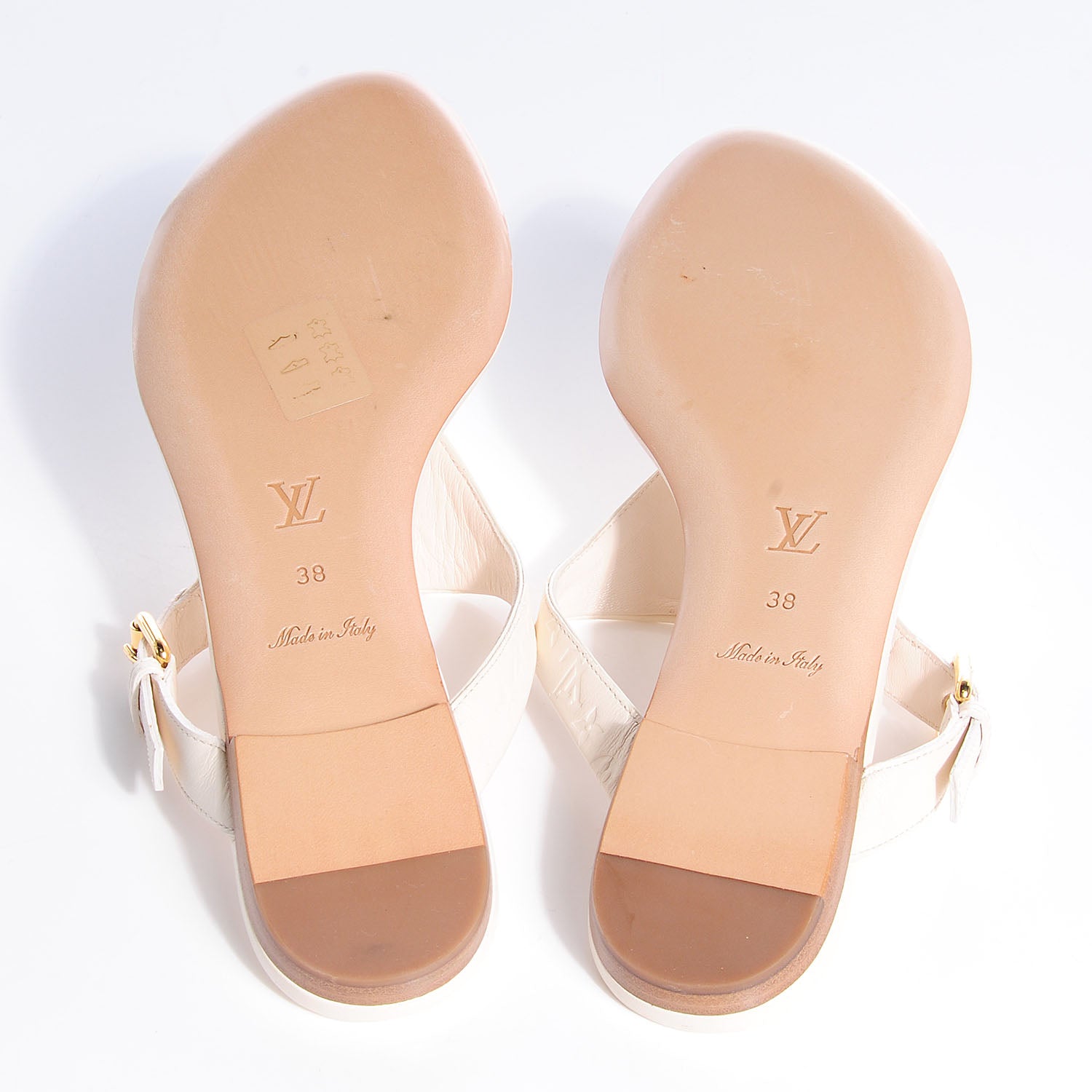 Louis Vuitton Blush Flat Thong Sandals White 5 of 8