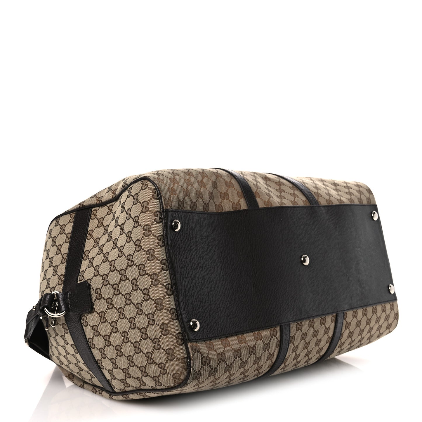 Monogram Dollar Calfskin Large Boston Duffle Bag Beige Ebony Testa di Moro Marrone Scuro