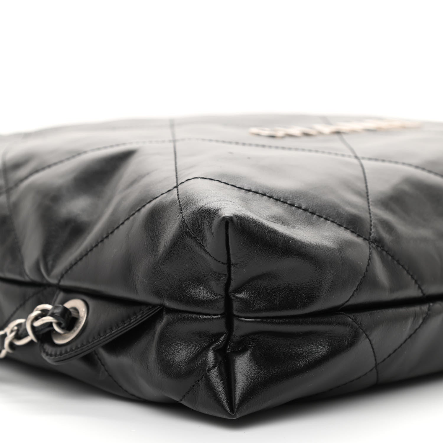 Chanel Shiny Calfskin Quilted Chanel 22 Backpack Black 9 of 10